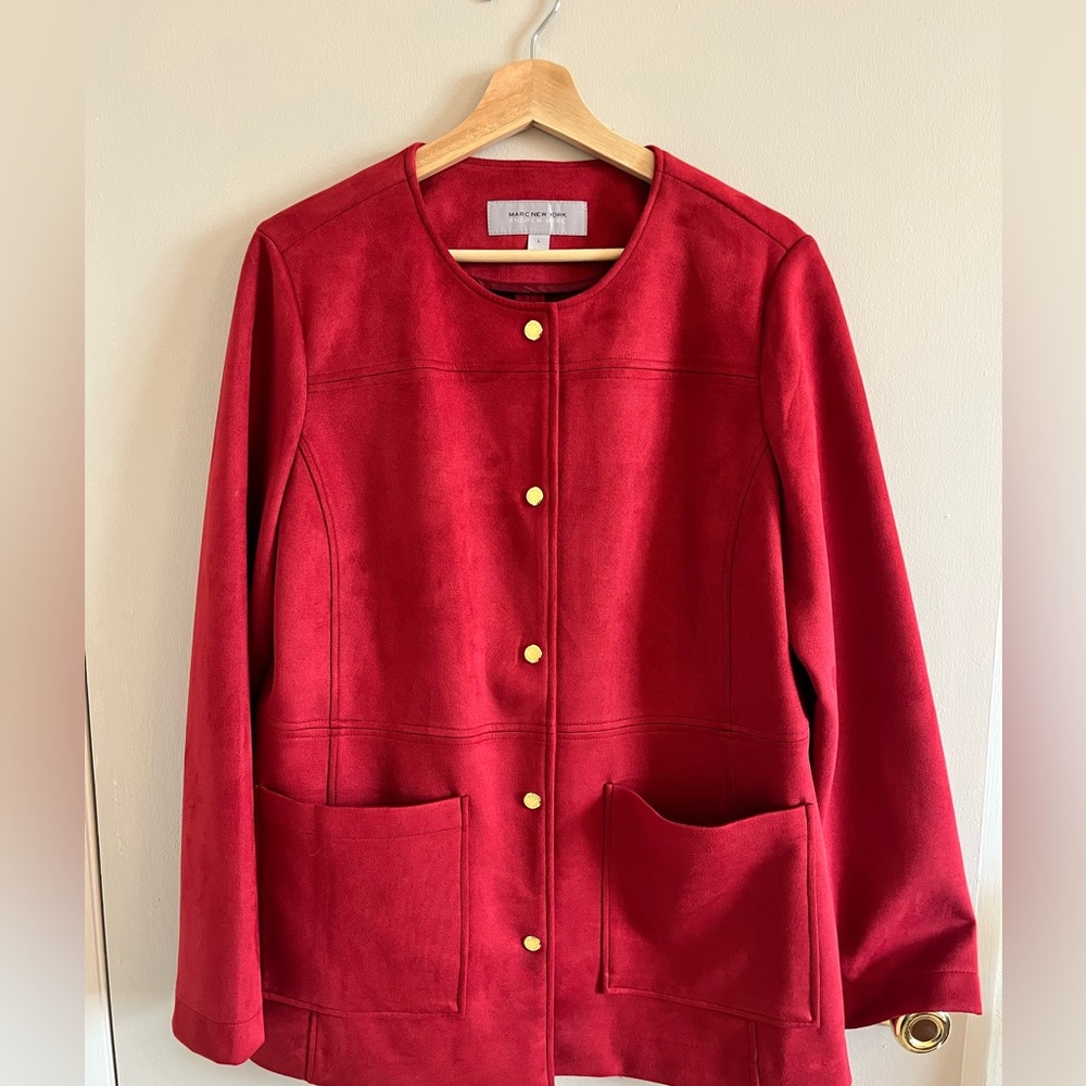 Marc New York Red Suede Leather jacket